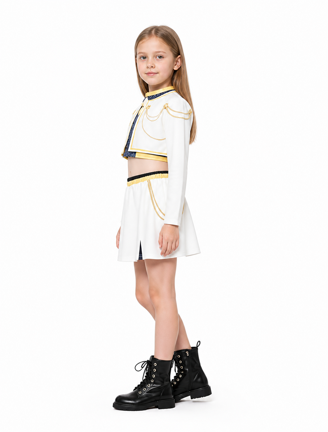 Children’s Stage Costume with Gold Trim side view