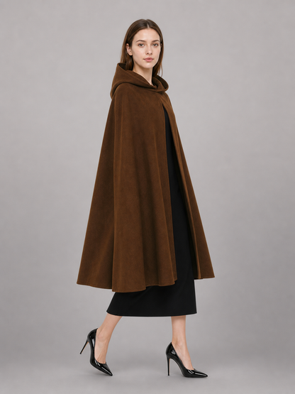 Brown Carnival Cloak with Hood