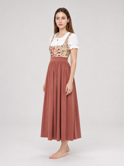 Cosplay Dress with Geometric Detailing and Lacing