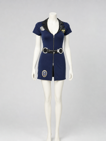 Police Officer Cosplay Costume, One-Piece Jumpsuit
