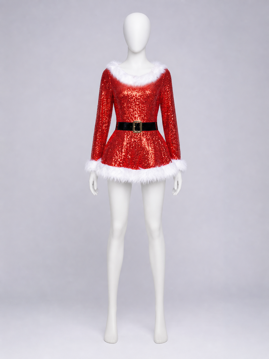 Santa Costume with Sequins and Belt