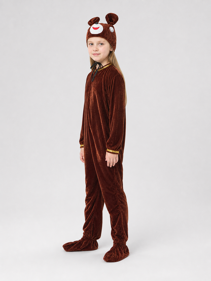 Bear Carnival Costume: Hooded Jumpsuit