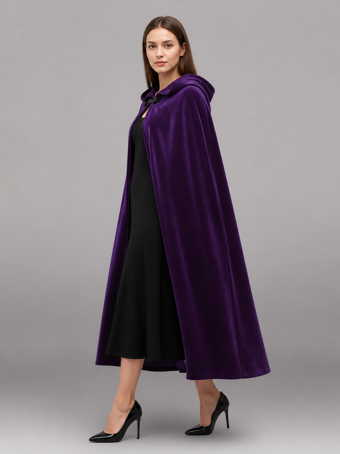 Purple Carnival Cloak with Hood