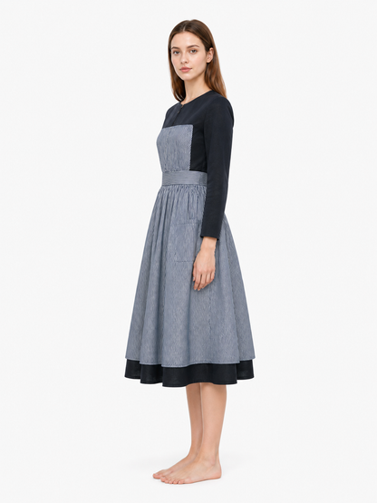Maria Cosplay Dress, Long Sleeves, High Waist side view