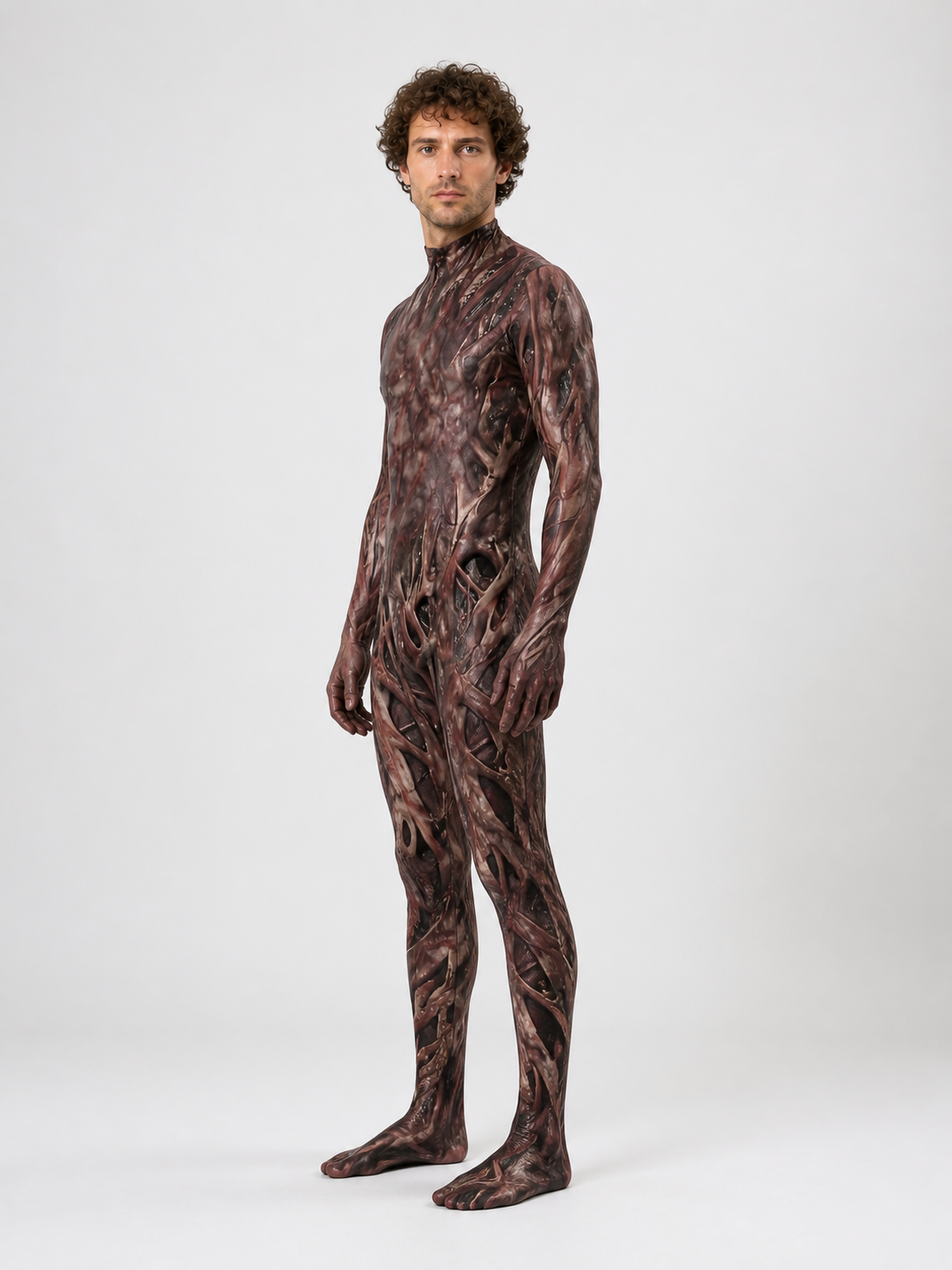 Zombie Costume with Full Jumpsuit side view
