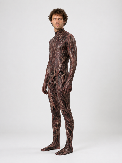 Zombie Costume with Full Jumpsuit side view