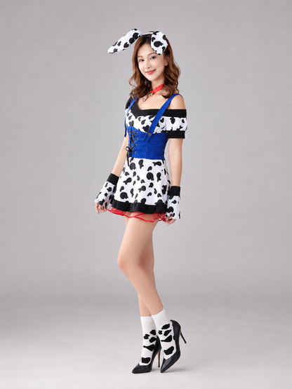 Cow Costume with Ears and Tail