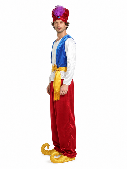 Fantasy Carnival Costume with Hat and Belt side view