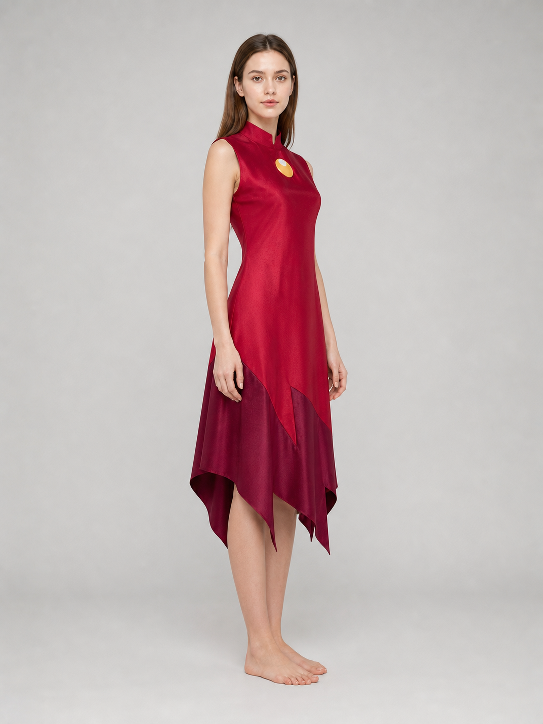 Edalyn Cosplay Dress, Dark Red, Sleeveless