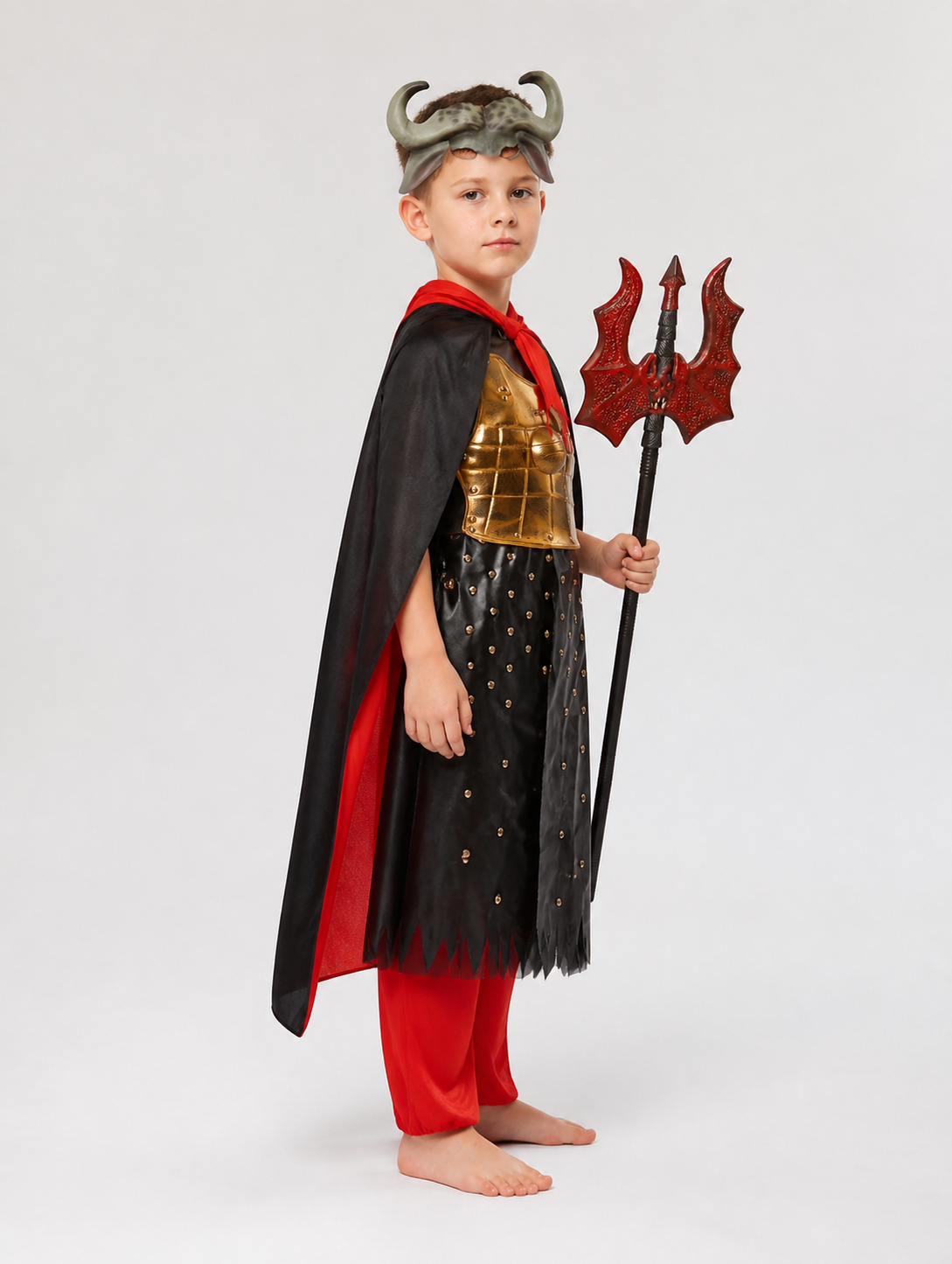 Zombie Costume with Mask and Cape for Halloween side view