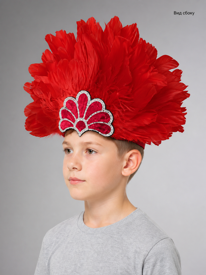 Red Feather Carnival Headpiece product view 30