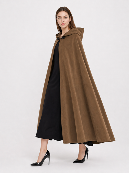 Brown Hooded Costume Cloak