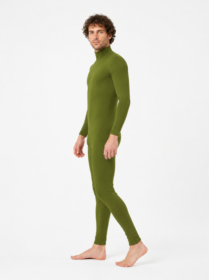 Fitted Olive Cosplay Jumpsuit side view