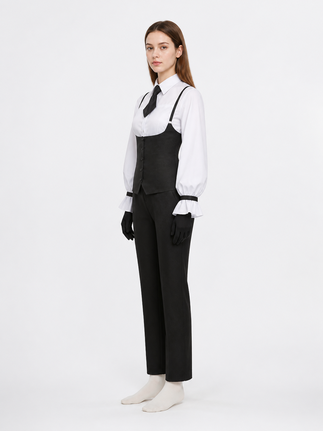 Cosplay Costume: Shirt, Vest, Pants side view
