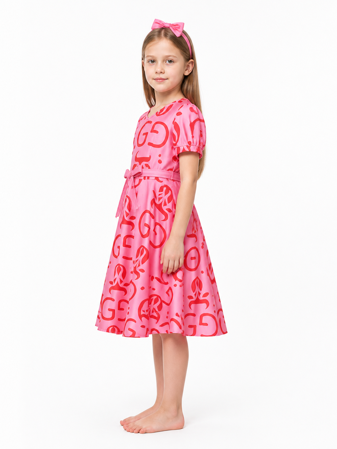 Zootopia Cosplay Dress for Girls with Belt and Headband side view