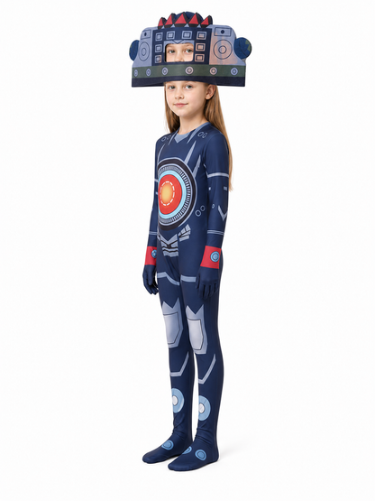 Skibidi Toilet TV Man Cosplay Jumpsuit side view