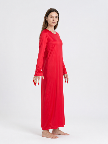 Zombie Costume, Long Red Robe for Halloween side view