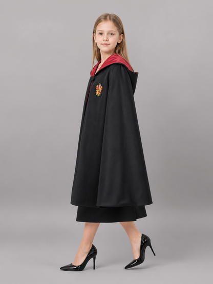 Black Hooded Carnival Cloak for Cosplay