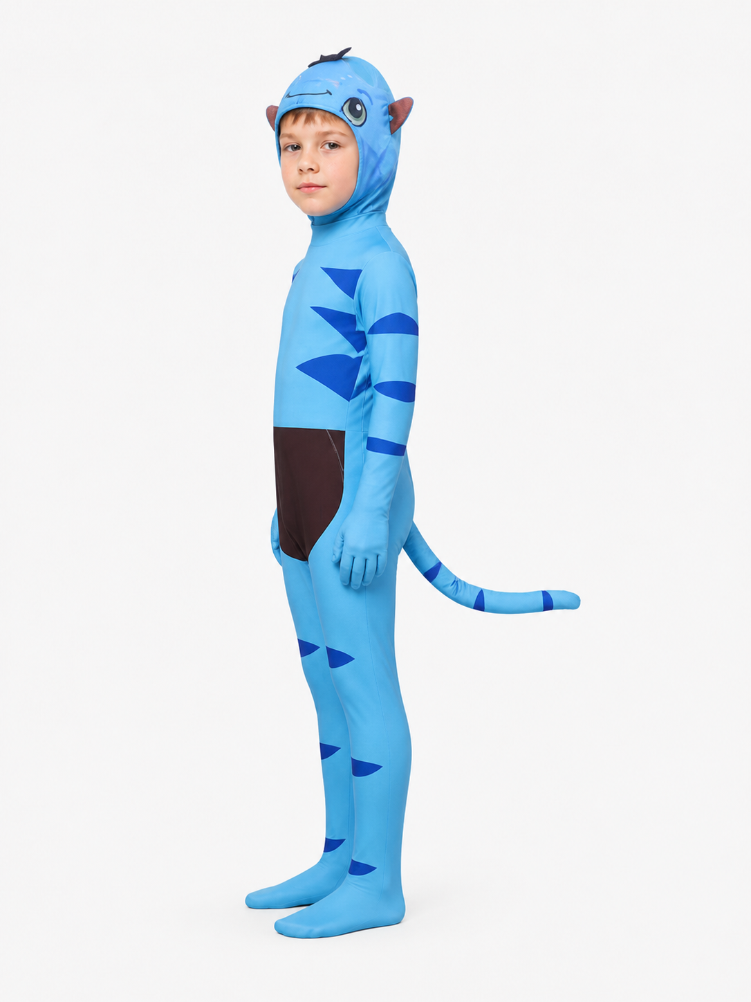 Avatar Costume with Tail and Mask, Sizes 110-190