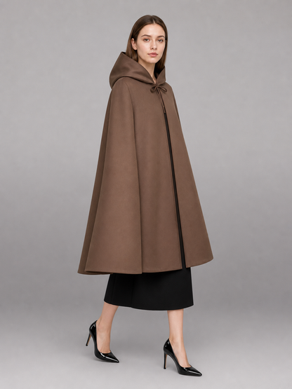 Brown Hooded Medieval Carnival Cloak