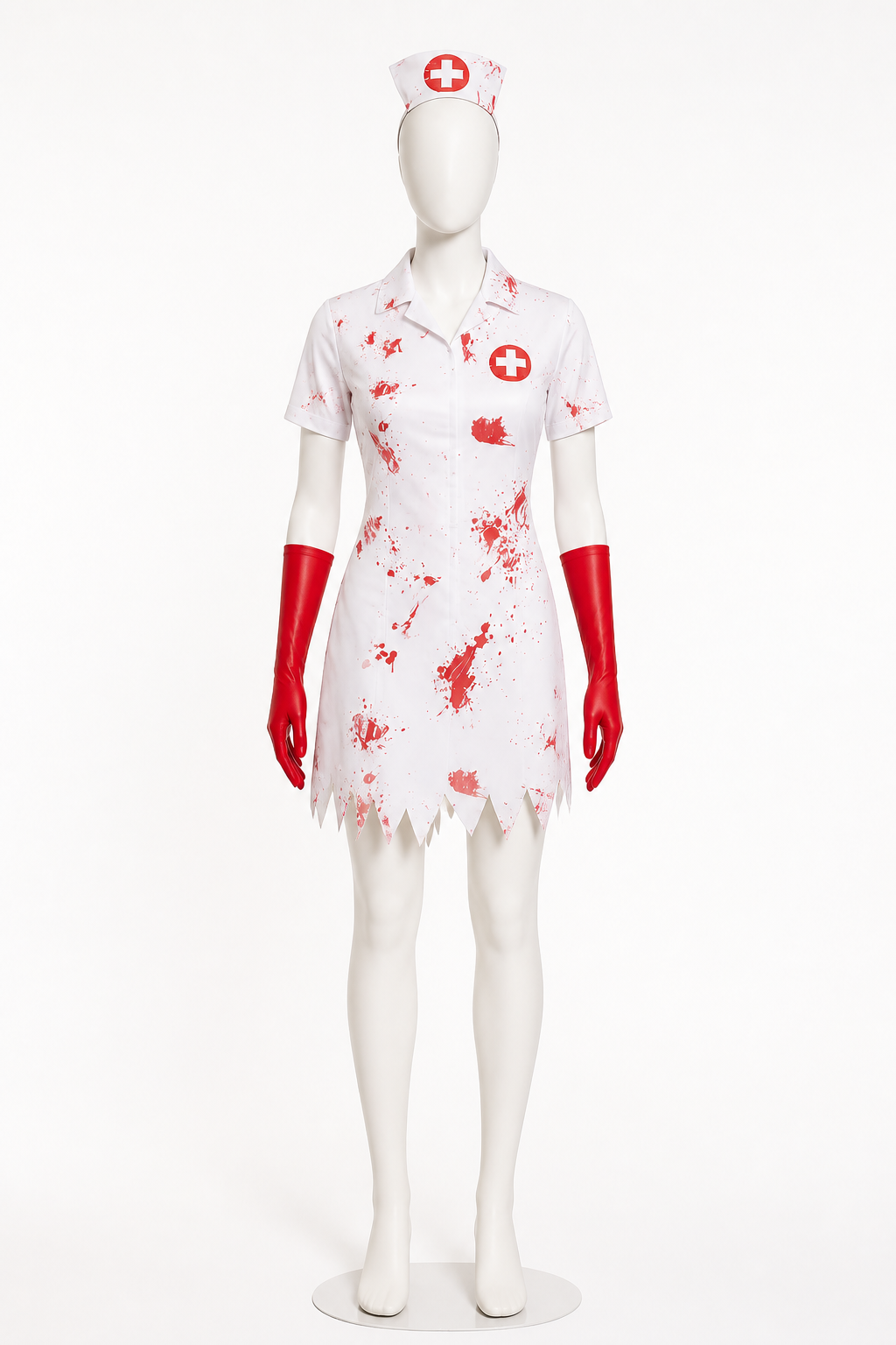 Zombie Medical Worker Costume with Blood for Halloween