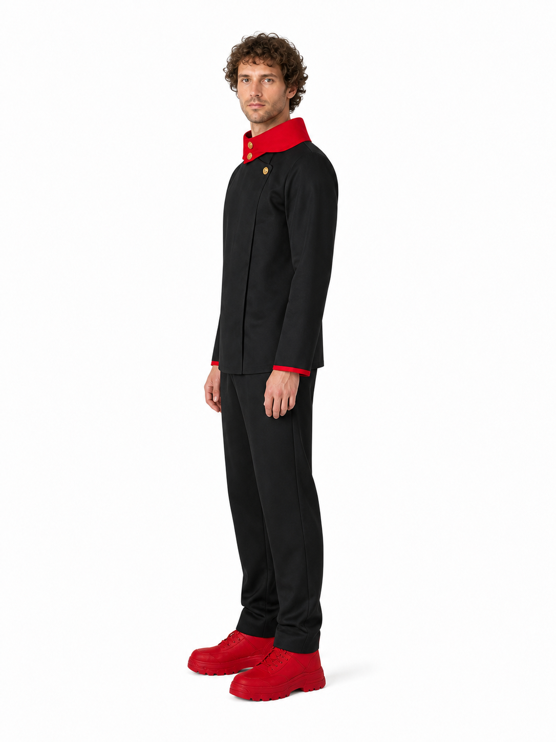 Anime Cosplay Costume with Top and Pants side view