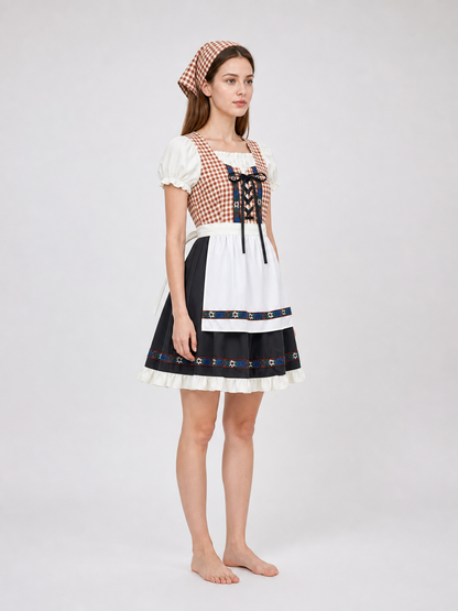 This traditional costume is designed in a vintage folk style and is suitable for