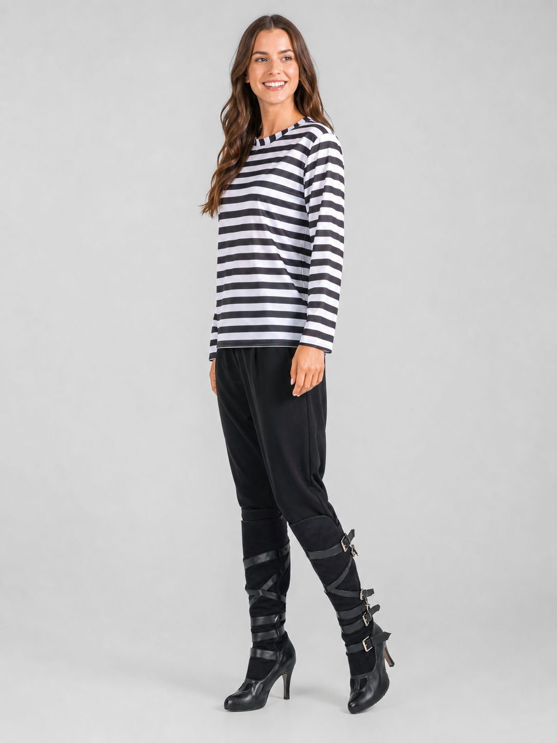 Black-and-White Striped Thief Costume