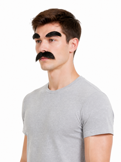 Black Costume Beard and Eyebrows