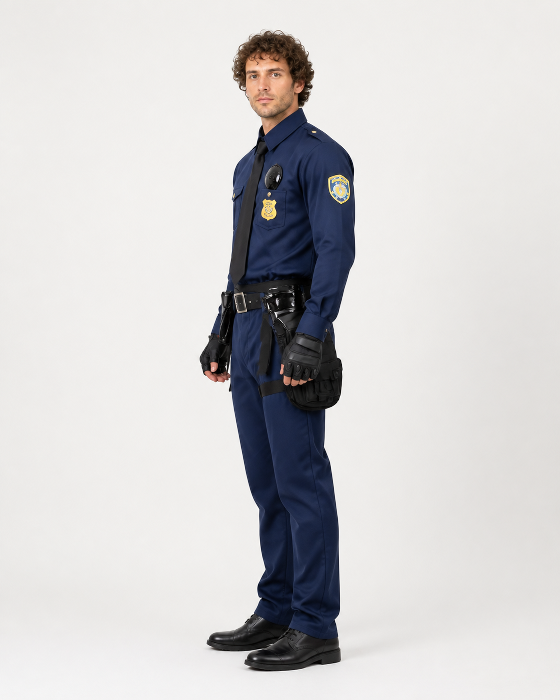 Nick Fox Police Costume with Accessories side view