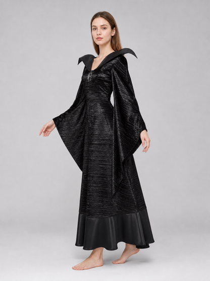 Witch Costume with Skirt and Wide Sleeves