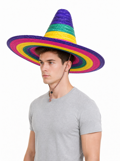 Purple Wide-Brim Carnival Hat