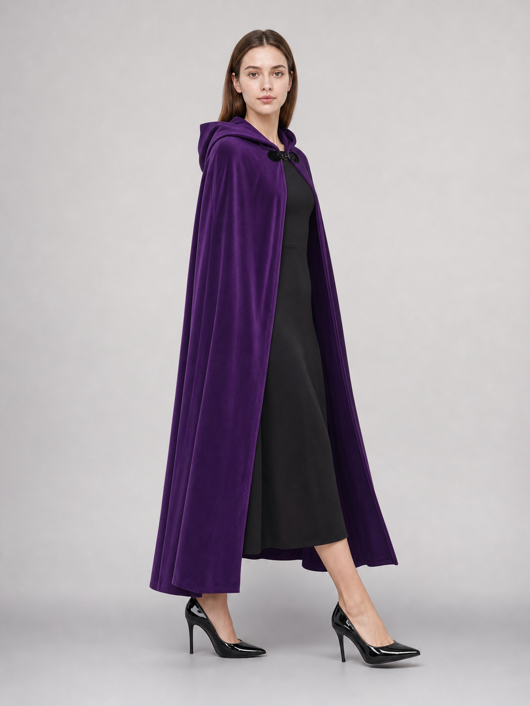 Purple Costume Cloak with Hood