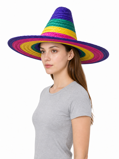 Purple Wide-Brim Carnival Hat