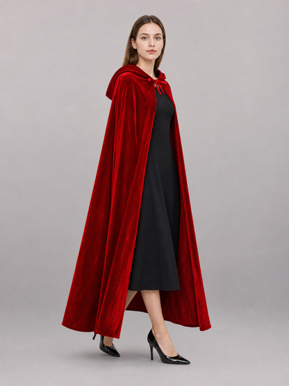 Red Hooded Carnival Cloak for Cosplay