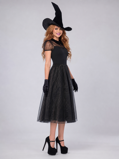 Halloween Costume with Dress and Hat