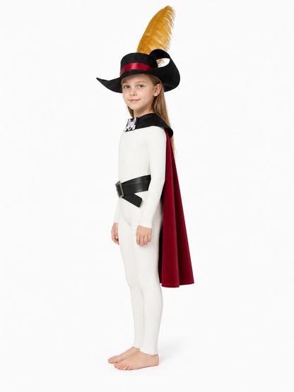 Puss in Boots Costume with Cape and Hat side view