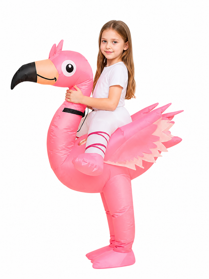Inflatable Flamingo Costume for Carnival and Halloween side view