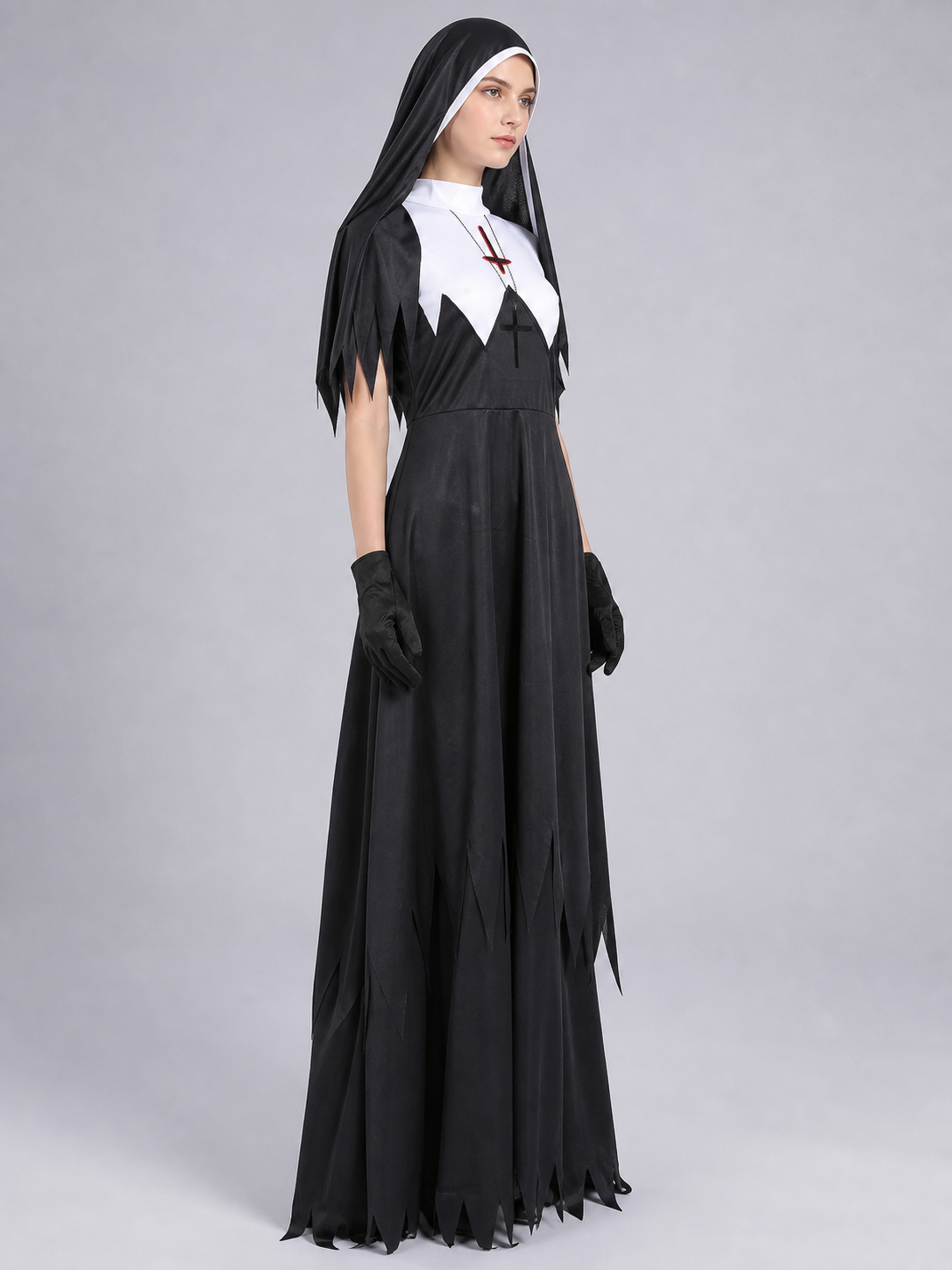 Hooded Religious Robe-Style Costume