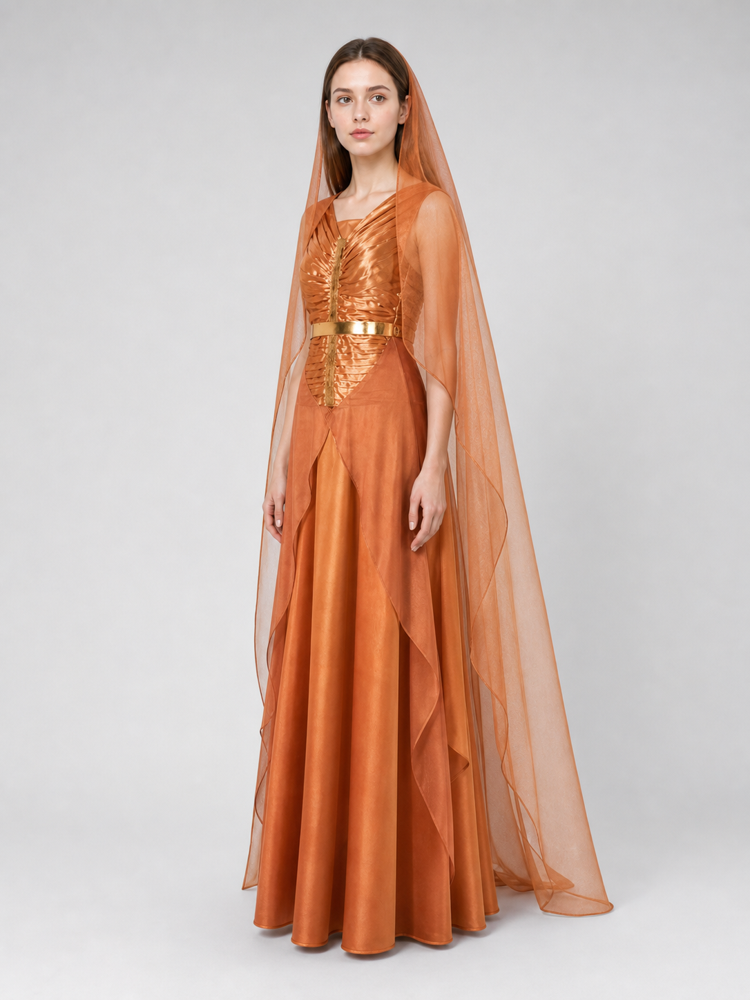 Andor Cosplay Costume: Dress with Cape