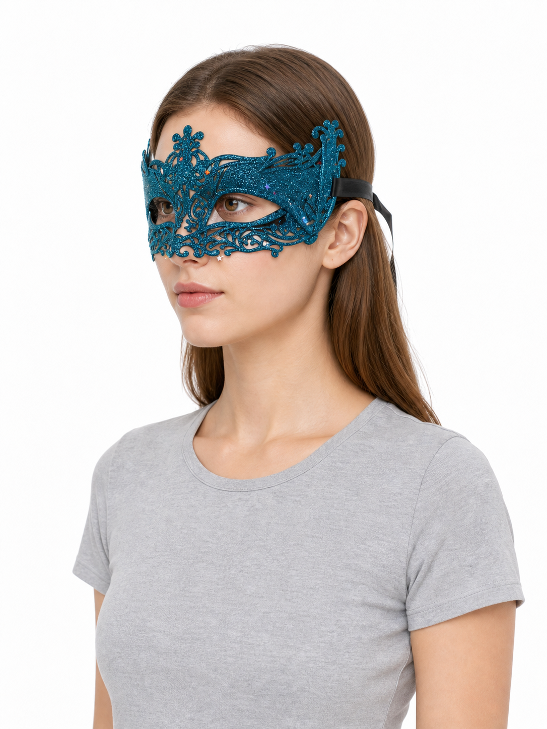 Masquerade Eye Mask with Glitter and Stars