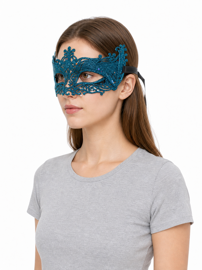 Masquerade Eye Mask with Glitter and Stars