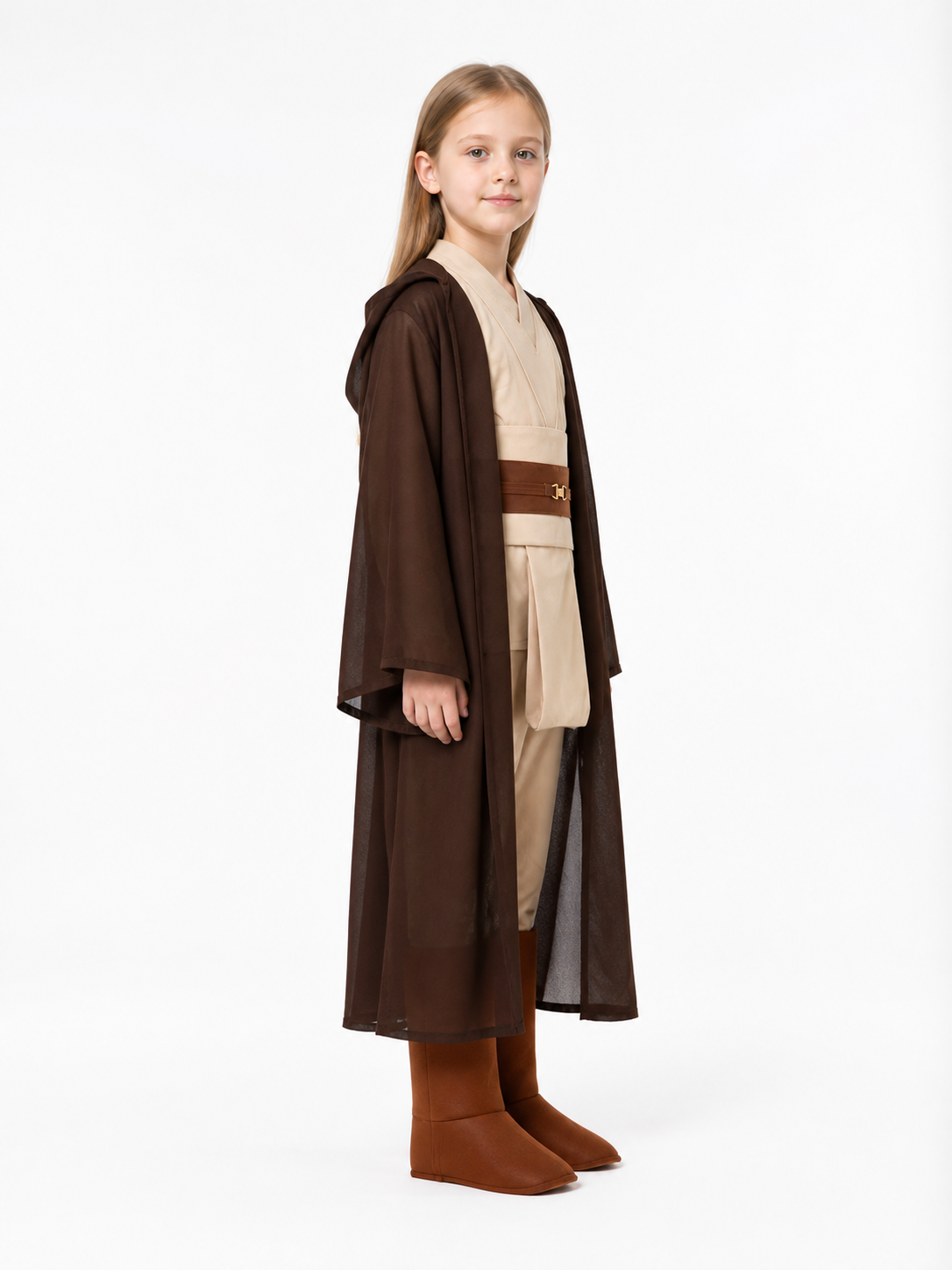 Jedi Cosplay Costume, Set with Cape side view