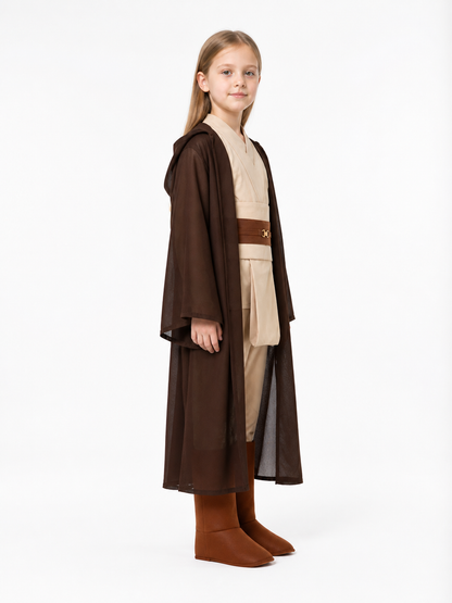 Jedi Cosplay Costume, Set with Cape side view