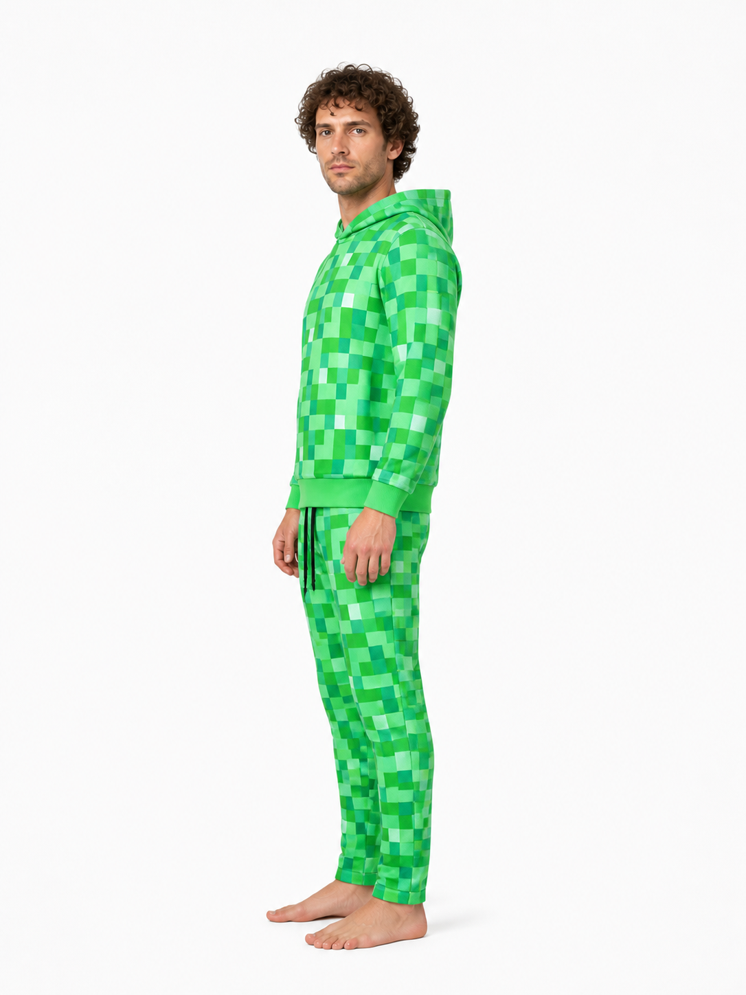 Kids' Minecraft Green Pixel Costume