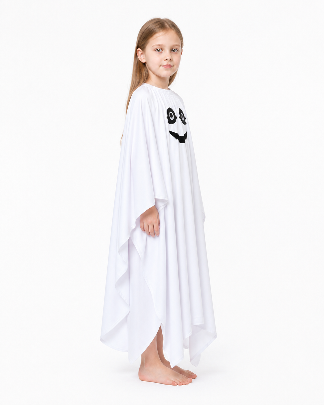Halloween Ghost Costume with Black Face side view