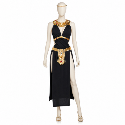 Ancient Egypt Carnival Costume with Gold Accents side view