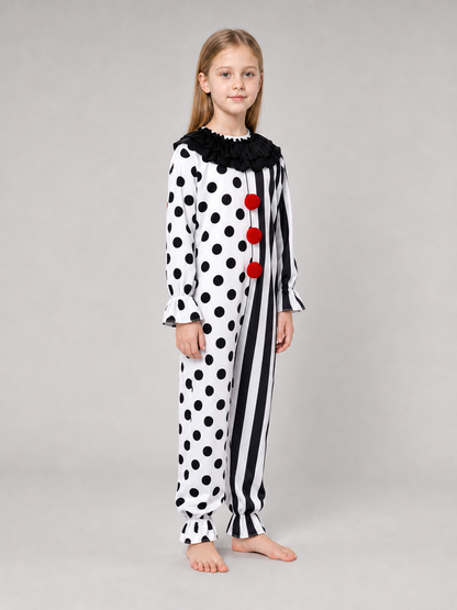 Clown Costume with Mask and Top Hat