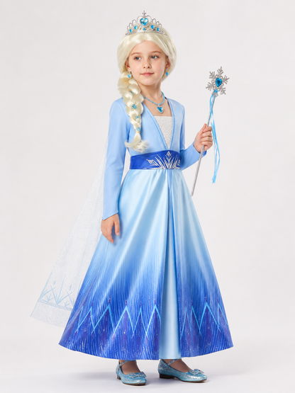 Snow Queen Carnival Costume for Halloween side view
