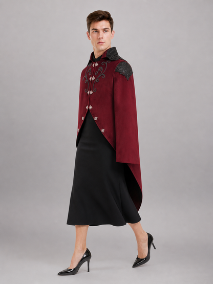 Gothic Tailcoat with Black Trim for Cosplay